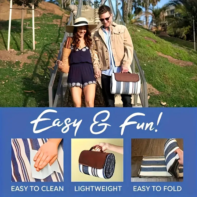 TrailLoom Outdoor Picnic & Beach Blanket – Foldable, Waterproof, Tear-Resistant Mat
