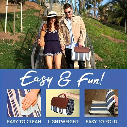 TrailLoom Outdoor Picnic & Beach Blanket – Foldable, Waterproof, Tear-Resistant Mat