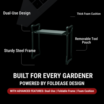 GardenEase 3-in-1 Collapsible Kneeler & Seat with Tool Bag
