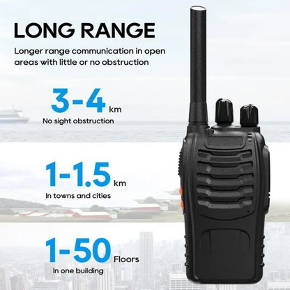 TrailCom X16 Walkie Talkies – Long-Range PMR-446 Radios for Hiking & Camping