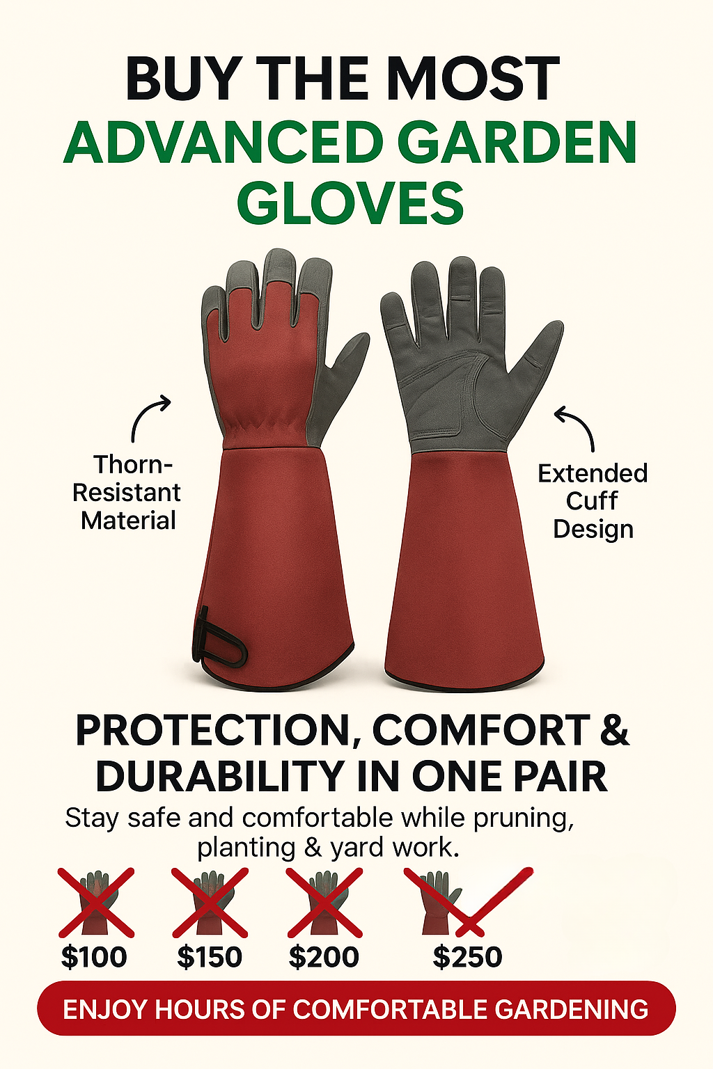 GreenGuard™ Long-Sleeve Gardening Gloves – Thorn-Resistant, Breathable & Protective Arm-Length Gloves for Garden & Outdoor Work
