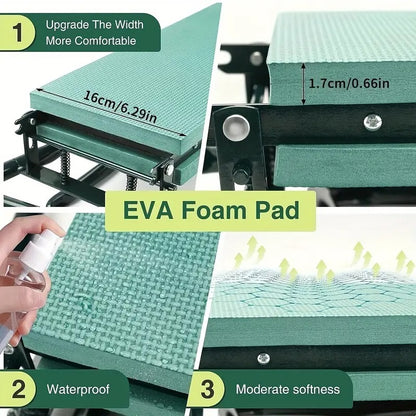 GardenEase 3-in-1 Collapsible Kneeler & Seat with Tool Bag