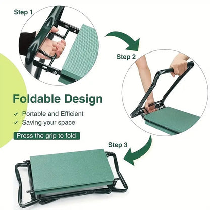 GardenEase 3-in-1 Collapsible Kneeler & Seat with Tool Bag