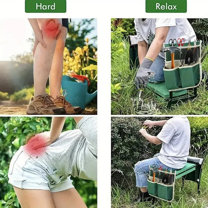 GardenEase 3-in-1 Collapsible Kneeler & Seat with Tool Bag